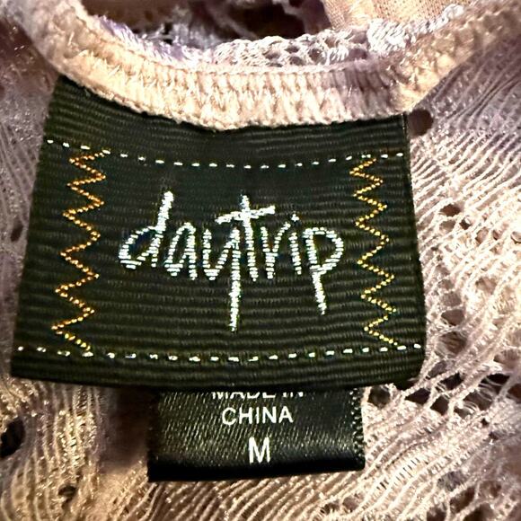 Lavender Floral Lace Trim Bra - Picture 9 of 10